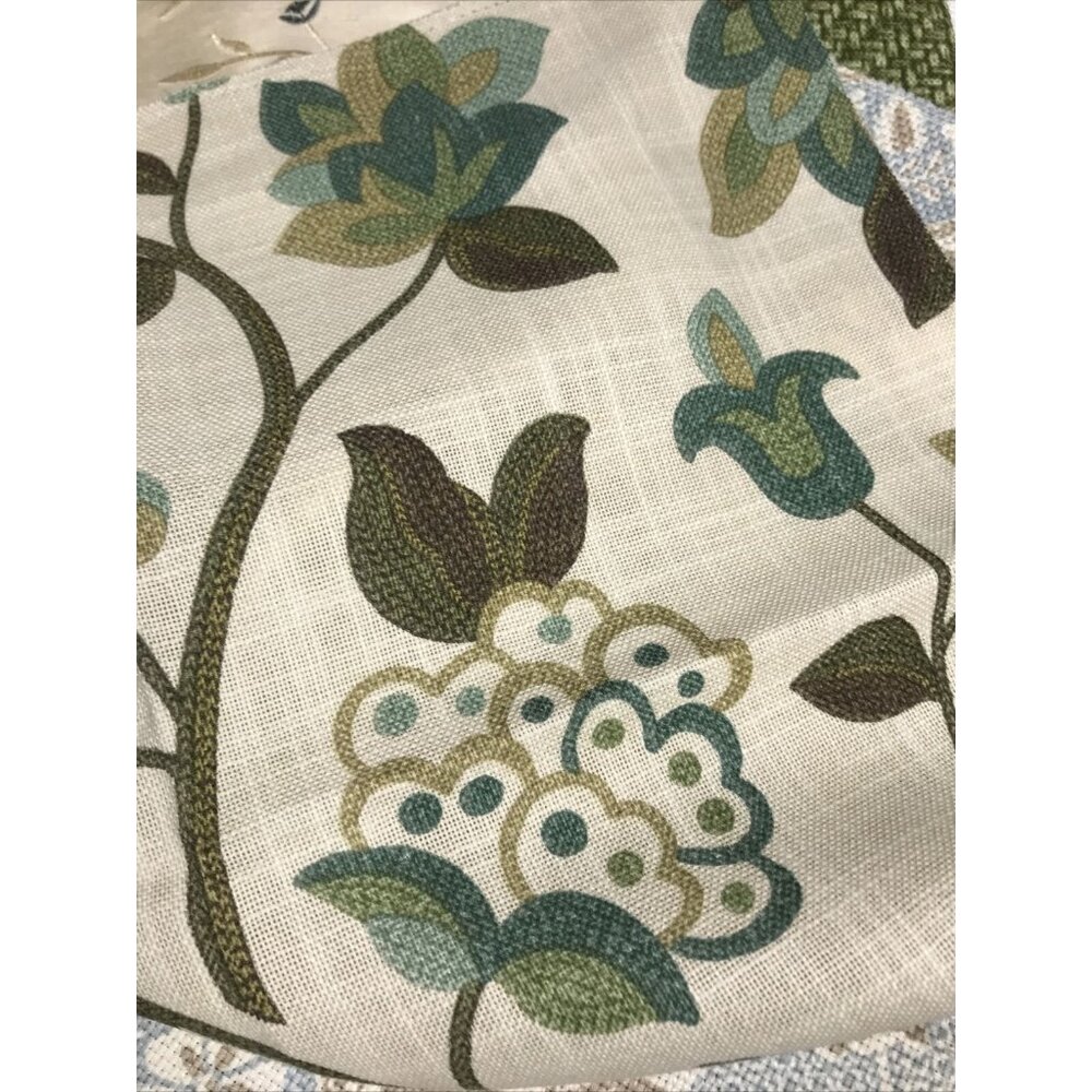 UPHOLSTERY Random Medium Swatches Lot Of 9 Mainly Tans, Blues & Greens - Picture 11 of 12